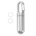thumbnail image 2 of Keychain Tablet Holder Medicine Bottle Pillbox Portable Waterproof Warehouse Hanging Button Case, 2 of 7