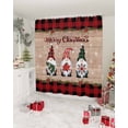 thumbnail image 2 of Christmas Dwarfs Bathroom Shower Curtains with Hooks, Xmas Snowflake Poinsettia Wooden Red Plaid Waterproof Fabric Washable Shower Curtain for Home Hotel Bathtub Decor 36x72 Inches, 2 of 7