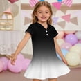 thumbnail image 2 of Little Girls Pique Polo Short Sleeve Pleated Skirt Dress Back to School Uniform Summer Casual Flowy Dresses, 2 of 5