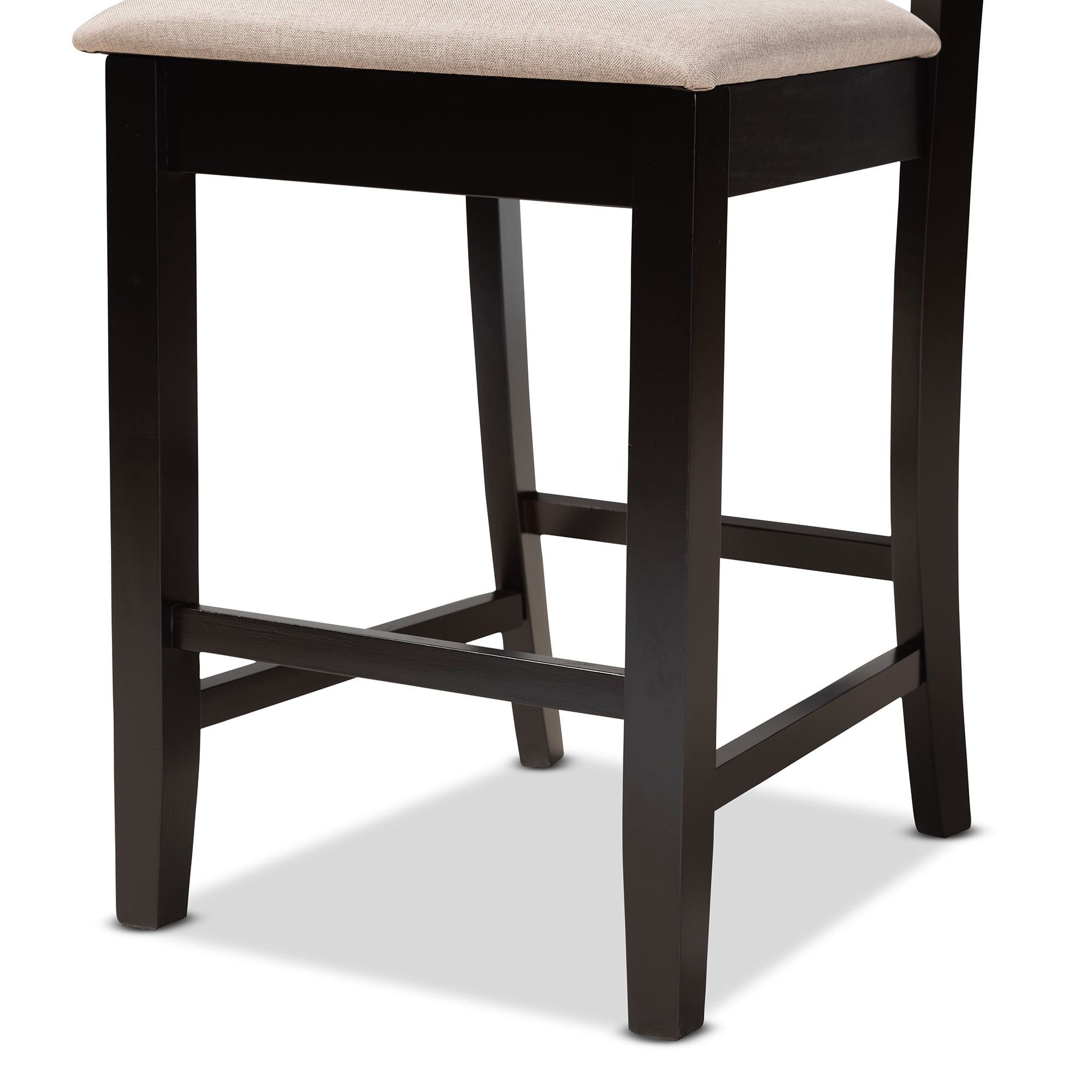 Baxton Studio Nicolette Bar Stool, Sand, Set of 2