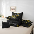 thumbnail image 6 of Homewish Country Sunflower Flower 7-Piece Twin Bedding Sets,Cute Cartoon Butterfly Bedding Comforter Set,Yellow Black Sheet Sets For Girls Kids,Breathable Home Decor Reversible, 6 of 8