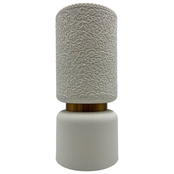 Pemberly Row 12-inch Tall Modern Ceramic Flower Vase in White