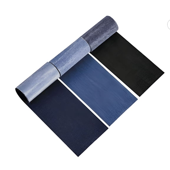 TUWAFE 2026 New 3 Rolls Jean Iron-On Patches,Inside and Outside Patches,Denim Iron-On Patches for Children Adults Jeans Clothing Hole Repair and Decoration for Jeans,Shirts,Jackets,Shorts
