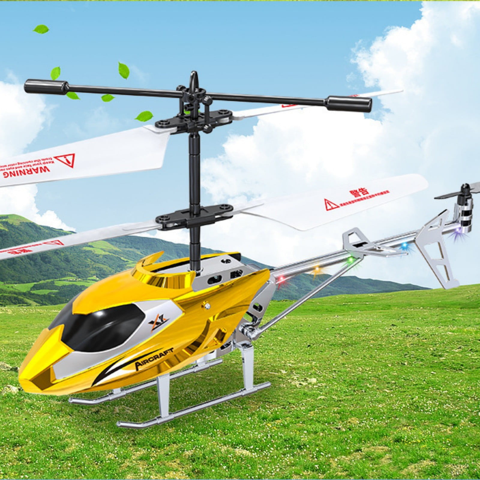 Helicóptero de Control Remoto para Niños Adultos, Juguete de Helicóptero Rc de 2,4 GHz y 3,5 Canales, Juguete Volador Rc Perfecto para Niños, Niñas, Regalos de Cumpleaños de Navidad
