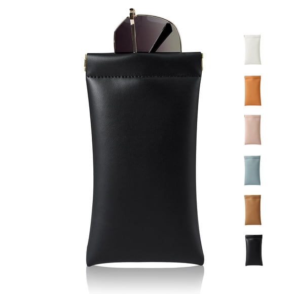 Funda para gafas de sol MEIBOOCH Squeeze Top de piel organosilícica negra