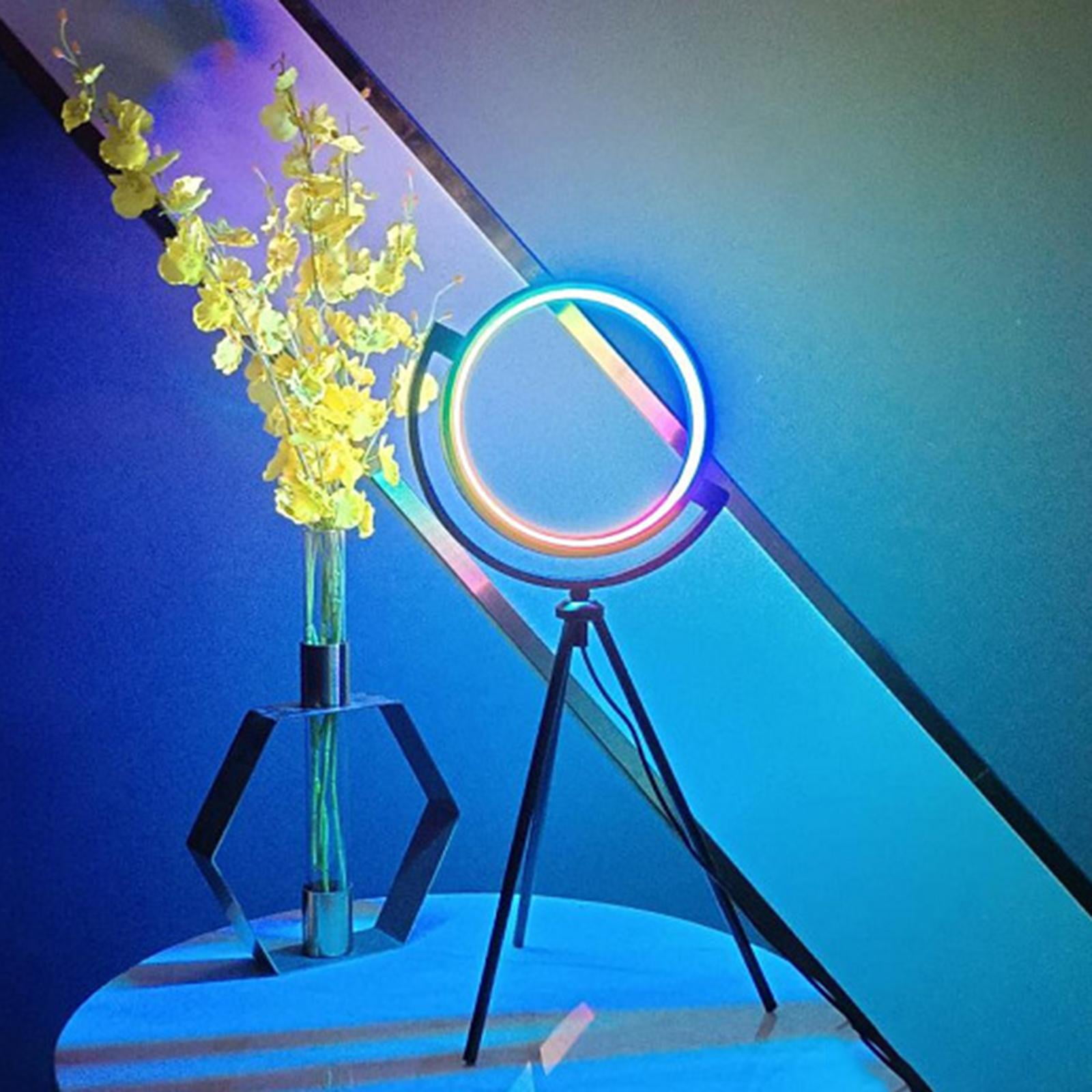 Wzmzjy RGB Selfie Ring Light with Stand: 10 Inch LED Circle Lamp with Camera Tripod for
