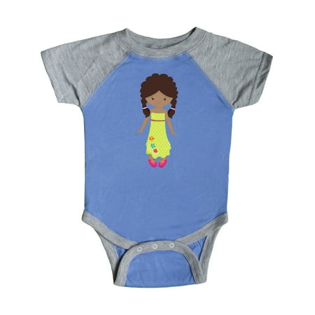 

Inktastic African American Girl Fashion Girl Green Dress Gift Baby Girl Bodysuit