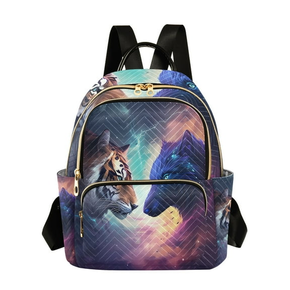 Tiger Wolf Travel Laptop Backpack Casual Daypack Lightweight Bookbag Compartment for Business