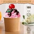 thumbnail image 4 of 110 Pack 12 oz Kraft Paper Dessert Bowls, Disposable Sundae & Ice Cream Cups, Leak-Resistant for Hot/Cold Snacks, Party & Baby Shower, 4 of 7