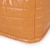 thumbnail image 2 of DeeHome Bambo Faux Leather Rectangle Pouf, Caramel, 2 of 5