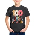thumbnail image 3 of Ulitacool T Shirt For Boys Basic Back To School Tops Short Sleeve Tee Cartoon Prints Round Neck Blouse Summer Clothing 8-9 Years Black, 3 of 3