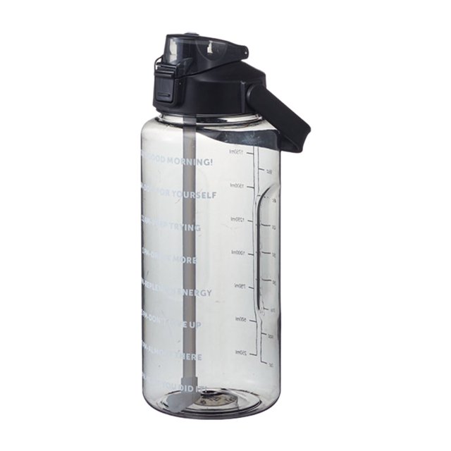 HLONK 64 oz (1900ml) Water Bottles with with 2 Lids-Handle Spout Lid & Straw Lid Day & Night