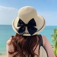 thumbnail image 4 of SikaFu Fashion Fisherman's Silk Scarf Hat Women's Bows Bow Sun Sunscat Hat Summer Versatile Ultraviolet Sun Hat, 4 of 9