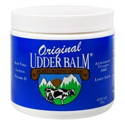 Original Udder Balm (NOT Cream or Lotion Body Moisturizing and Soothing for Dry, Cracked, Flaky, Rough Skin, 16 oz Jar, Lemon Scent