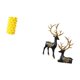 thumbnail image 5 of Conjunto De Jarrón De Flores De Porcelana Y Escultura De Reno, Elegante Adorno De Escritorio Con Estatua De Resina De Alce Y Contenedor De Flores Para Decoración De Mesa Y Sala De Estar., 5 of 8