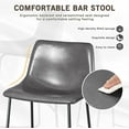 thumbnail image 2 of Vitesse 18 inch PU Faux Leather Counter Bar Height dinging chair with Back, 2 of 7