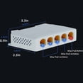 thumbnail image 2 of Rallonge Gigabit POE 5 Ports 100/1000Mbps 90W 1 Po 4 Sorties Répéteur Réseau VLAN TAPDRA Pièce de Rechange, 2 of 4