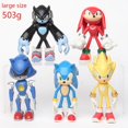 thumbnail image 1 of 5pcs Set Cute Sonic PVC Character Toy Hedgehog Shadow Tail Figure 14cm Model Dolls Children Animal Toy Birthday Gift, 1 of 5