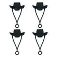 thumbnail image 4 of 4 piezas de tapas para pajitas con sello hermético, divertidas, para pajitas de 6 a 10 mm, sombrero de vaquera Negro, 4 of 9