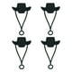 thumbnail image 4 of 4 fundas para beber con forma de sombrero de vaquera, creativas, para pajitas de 6 a 10 mm, resistentes a salpicaduras. Negro, 4 of 9