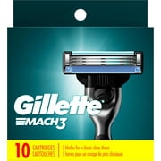 Gillette Mach3 Mens Razor Blade Refill Cartridges, 10 ct