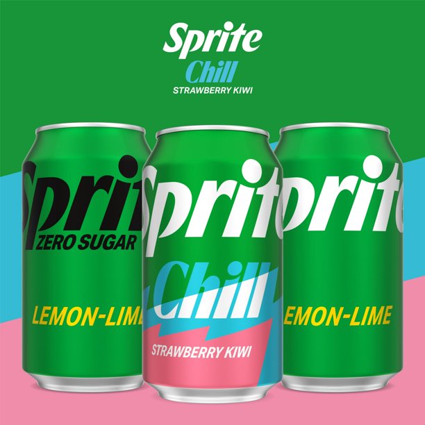 Sprite Chill Strawberry Kiwi Fridge Pack Cans, 12 fl oz, 4 Pack