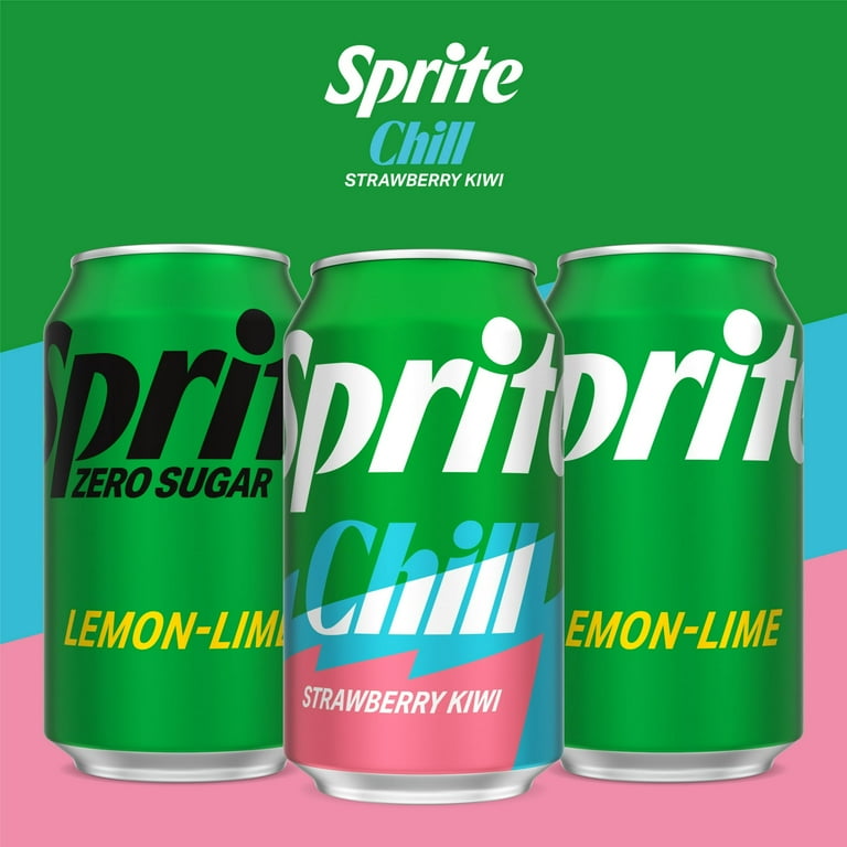 Sprite Chill Strawberry Kiwi Fridge Pack Cans, 12 fl oz, 6 Pack