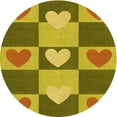 thumbnail image 1 of Ahgly Company Tapis Rond Lavable en Machine Intérieur Transitionnel Brun Bronze Foncé, 8 Pieds Rond, 1 of 7