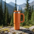 thumbnail image 3 of Ozark Trail 30 oz Stainless Steel Insulated Tumbler with Handle, Burnt Orange, 3 of 10