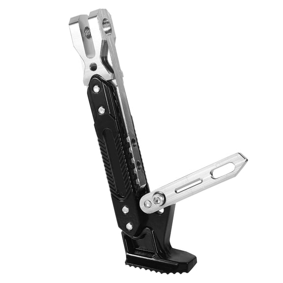 LOLIPPYY Dark Grey Metal Motorcycle Kickstand Side Stand for Enhanced Stability and Foot Support