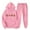 Pink, variant on Up to 50% off Jogging Outfits for Women 2 Piece Cotton Halloween Hoodie and Sweatpant Sets Hooded Pullover Top and Pant Suits (L, Gray)