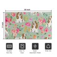 thumbnail image 5 of Basset Hound and Pioneer Flower Door Rugs,Washable Non Slip Door Mats Indoor,Decorative Door Mats,Entry Mat Indoor for Entrance,Bedroom,Kitchen,Bathroom,17"x30", 5 of 6