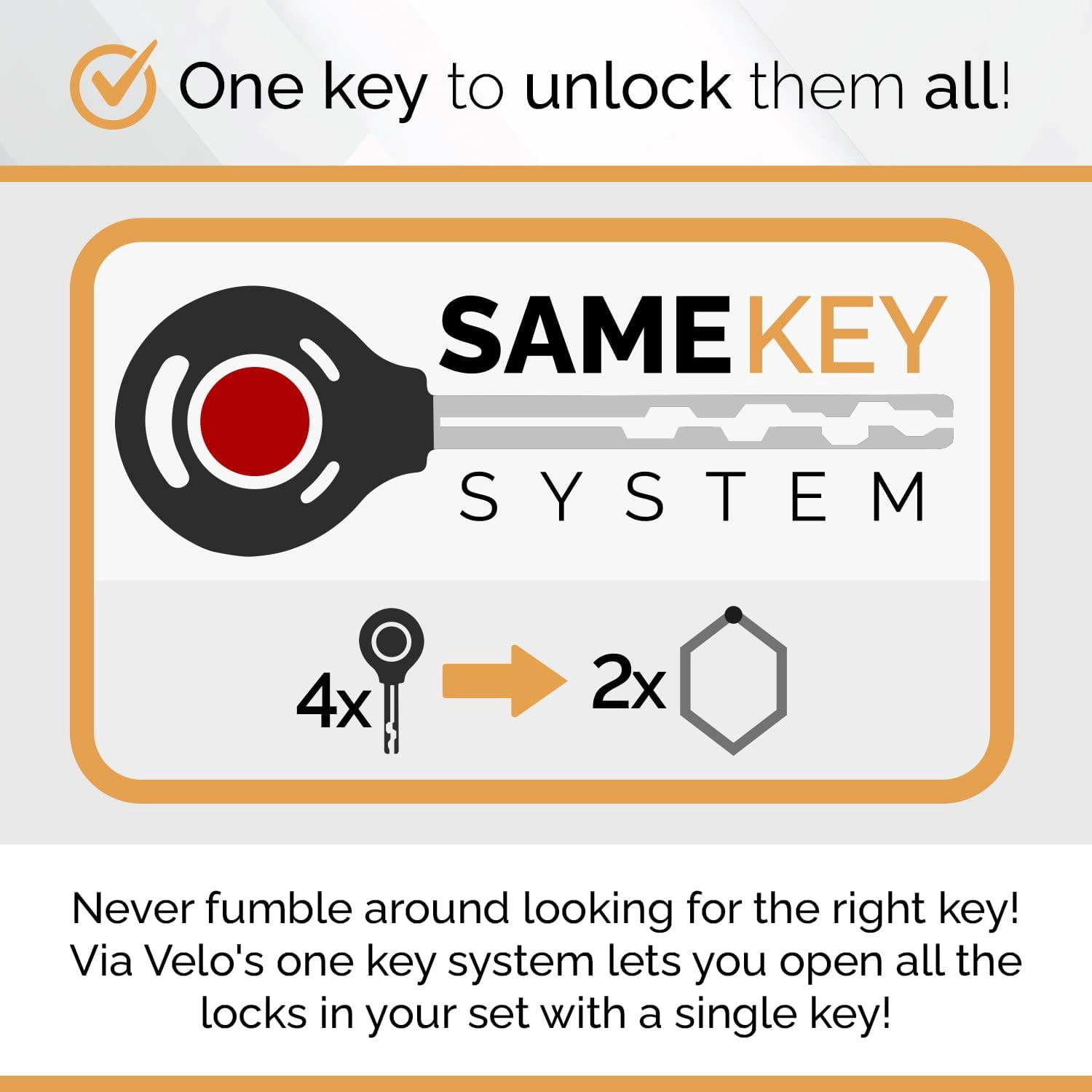 Via Velo 2-Pc Folding Bike Lock Set Lightweight Electric Bike Lock with Same Key System