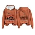 thumbnail image 3 of Christmas True Story Hoodies for Women 2025 Long Sleeve Christian Hooded Sweatshirt Pullover Tops, 3 of 5