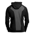 thumbnail image 5 of Yufatyle Men's Hoodie Long Sleeve Hooded Pullover Casual Sweatshirts Quarter Zip Fleece Comfy Tops, Black S, 5 of 6