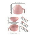 thumbnail image 3 of ACDANC Microwave Ramen Bowl Set,Instant Noodles Bowl with Chopsticks&Fork,Microwave Noodle Bowl College Dorm Room Essentials for Girls for Boys Apartment Essentials - Pink, 3 of 7