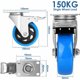 thumbnail image 5 of Ruedas industriales de alta resistencia de 4 piezas con freno Ruedas giratorias de 100 mm, capacidad de carga 600 kg, giro de 360 °, adecuadas para todo tipo de pisos, ruedas para transporte de, 5 of 5