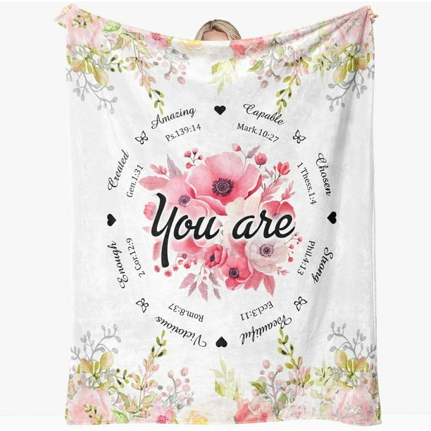 LHSHID Christian Gifts for Women Christian Blanket Religious Gifts for Women Faith Christian Gifts Inspirational Gifts Bible Gifts for Women Female Throw Blankets 30"x40"