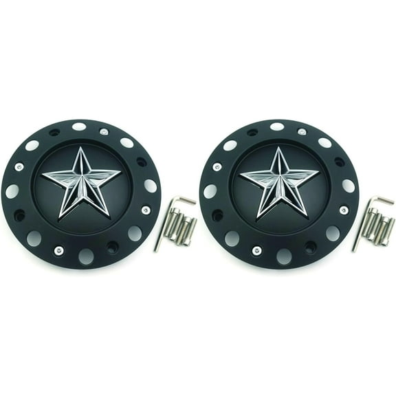 2PCS Wheel Cap Hub Cap Center Cap for KMC XD Series Rockstar 1001775 Matte Black