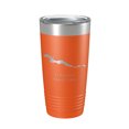 thumbnail image 1 of J. Edward Roush Lake Map Tumbler Travel Mug Insulated Laser Engraved Coffee Cup Indiana 20 oz Orange, 1 of 1