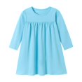 thumbnail image 2 of Kids Dress Long Sleeve Elegant Solid Color Cozy Adorable Classic for Fall and Casual Dress Set, 2 of 4