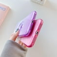 thumbnail image 6 of Gradient Color Crystal Case for iPhone 13 with Ring Holder Slide Camera Lens Protection,Soft Transparent TPU Silicone Shockproof Protective Cover With Stand for iPhone 13 -Pink, 6 of 7