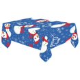 thumbnail image 2 of ABPHQTO Feliz Navidad muñeco de nieve azul Mantel conjunto 150x260 cm invierno, 2 of 3