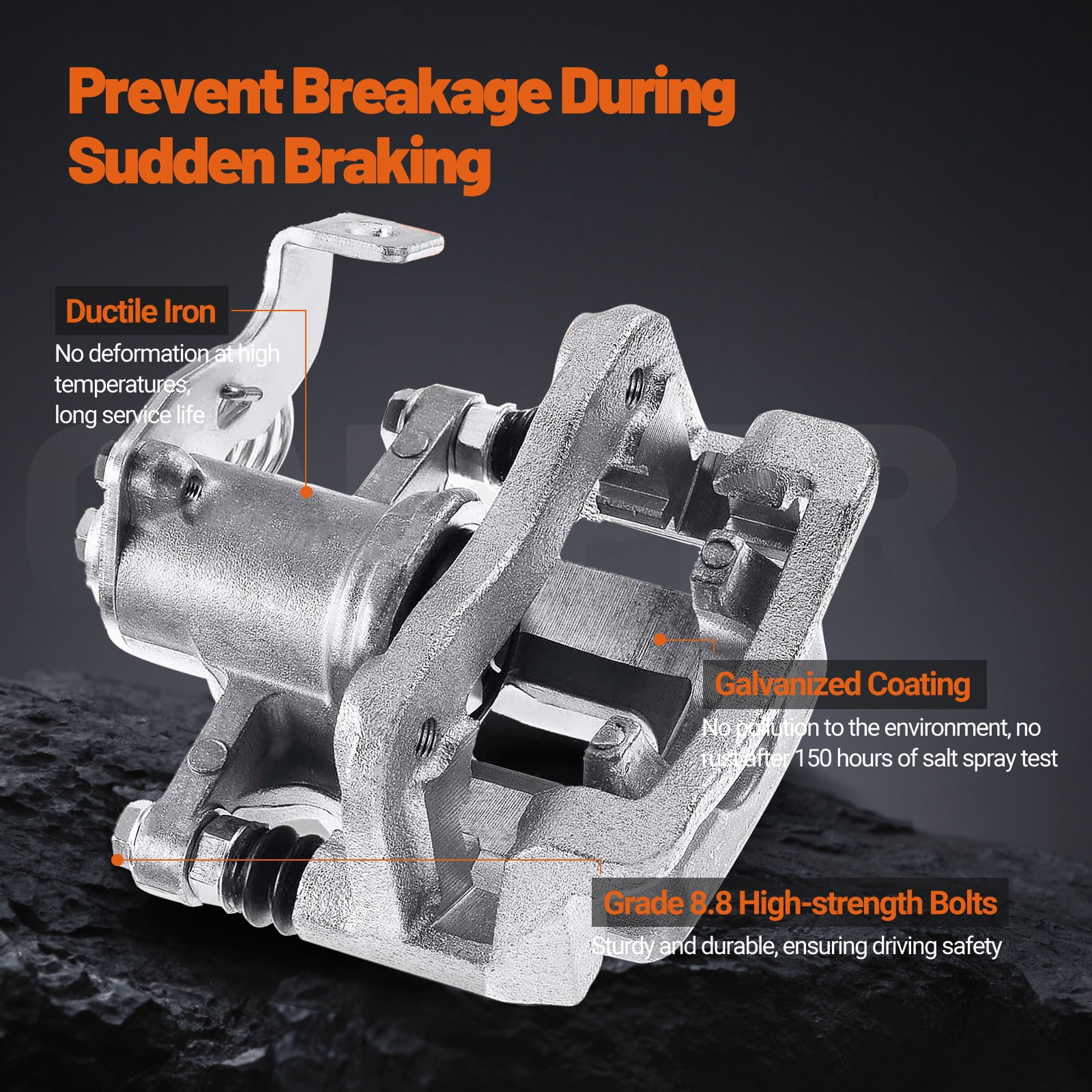 Aurogenix -Front Left & Right Brake Caliper with Bracket for 1997-2000 Toyota Camry 1998 1999 Replacement