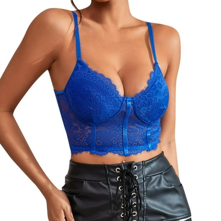 Akiihool Womens Bras Comfortable Full Coverage Women s Balconette Bra with Padded Straps  Collection Eliza (Blue S)