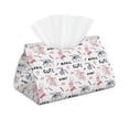 thumbnail image 2 of Lsque Cute Magic Bunny Printed Long Tissue Box Cover Holder, Facial Paper Organizer Dispenser,Triangle with Bottom Belt, PVC Leather Decorative Organizer, 2 of 9