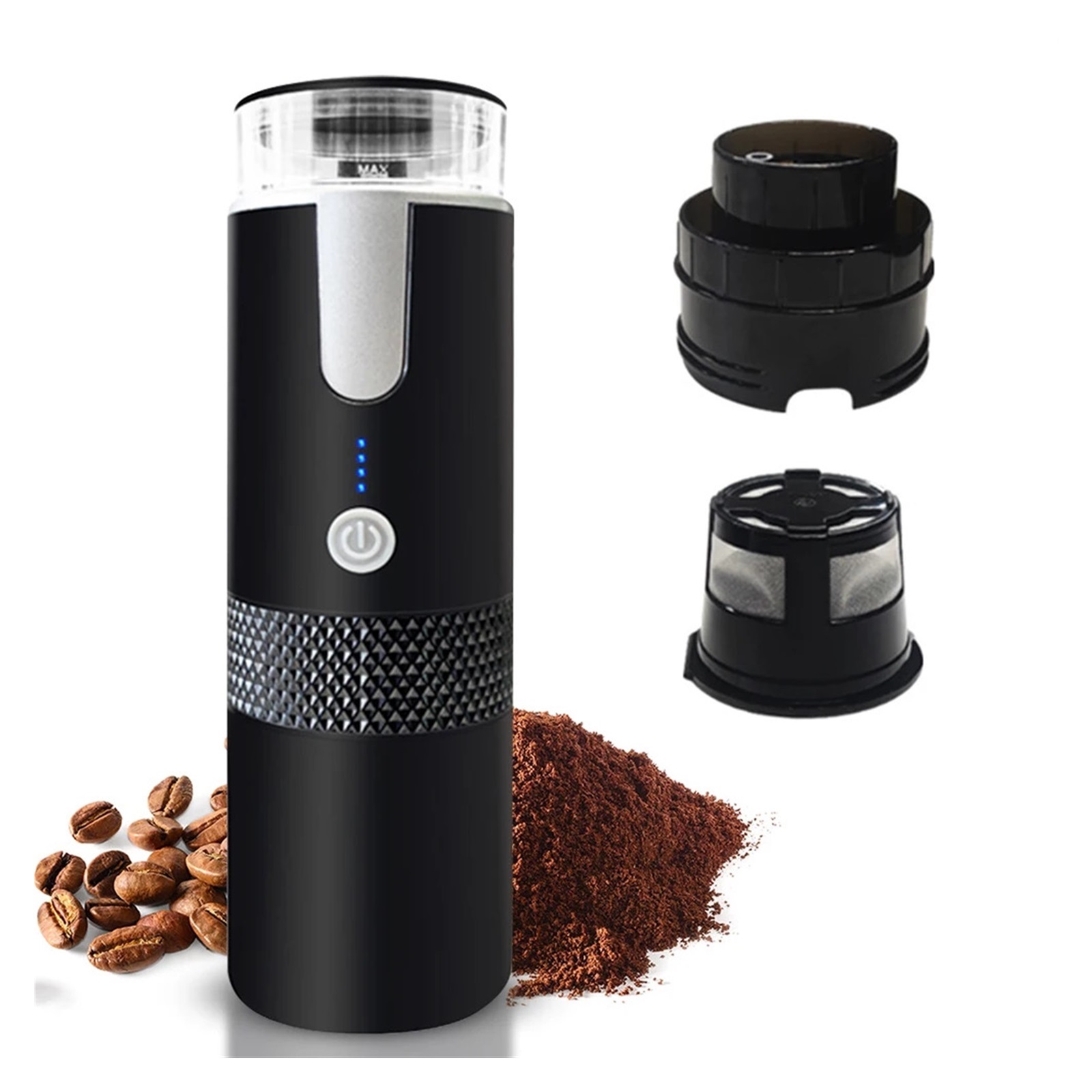 Portable Electric Espresso Coffee Maker Machines, Single Serve With Cup Coffee Powder And Capsule Bin Rechargeable Automatic ,Portable