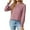 Pink, variant on qolati Women's Dressy Casual Long Sleeve Tops 2023 Ruffle Round Neck Basic Fit T-Shirts Classic Loose Embroidery Work Going Out Shirt