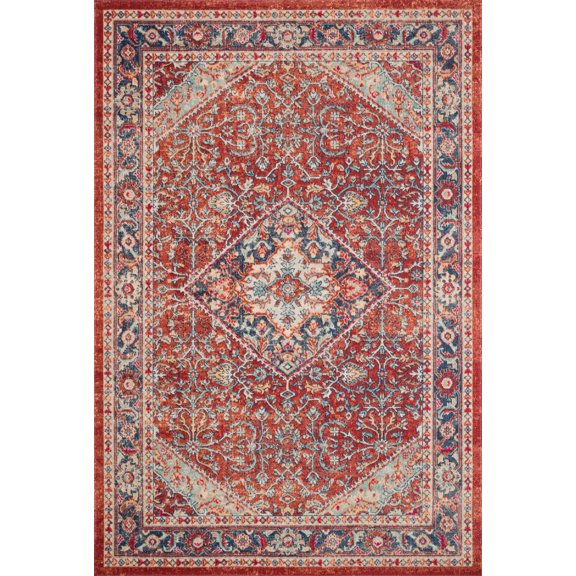 Loloi II Nour Vintage Rug Ocean/Fire