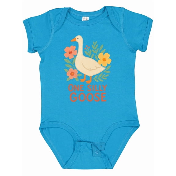 Inktastic One Silly Goose Cute Animal Design Boys or Girls Baby Bodysuit